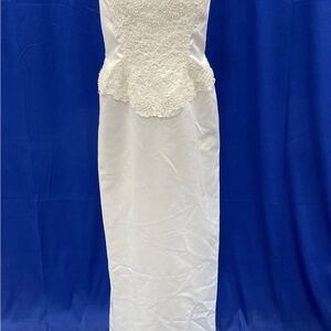 Chic White Embellished Wedding Dress